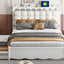 Storage Platform Bed, With 2 Big Drawers, Trundle, One Set Of Sockets & USB Ports