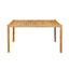 Outdoor Dining Set 1 Table 4 Chairs (Set of 5) - Teak / Beige