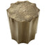 Drum Accent Side Table, Stylish Scalloped Design