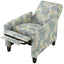 Upholstered Push Back Recliner Chair For Living Room - Blue