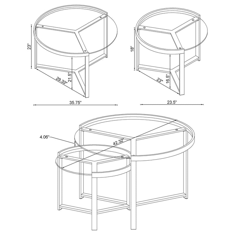 Kaylie - 2 Piece Nesting Coffee Table Set