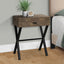 Accent Side X Table, Storage Drawer, Contemporary & Modern