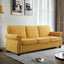 Soft Sofa, Upholstered 3 Seater Couch With High Density Foam, Loose Back Cushions And Turned Legs