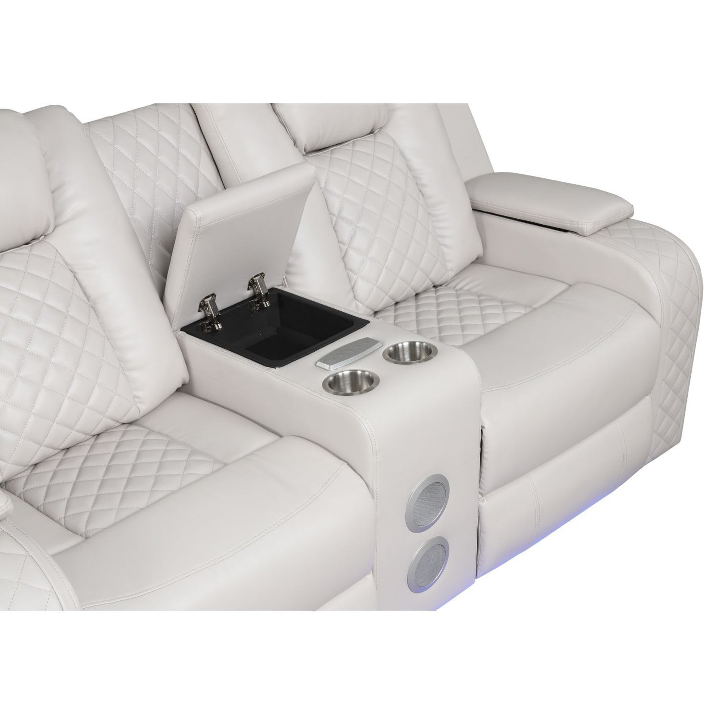 Benz - Power Reclining Loveseat & LED Lighting And Built In USB