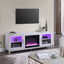 Summit - TV Stand Console With Fireplace - White Walnut Finish
