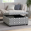 Richmond - Storage Ottoman With Unique Pattern And Ample Storage - Gray