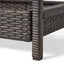 Resin Wicker Bar Cart With Metal Frame - Brown