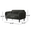 Sway - Upholstered Loveseat With Wood Legs And Round Arms