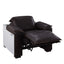 Misezon - Top Grain Leather Power Motion Recliner - Dark Brown