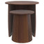 Lionett - 2 Piece Round Nesting Table Set And Round Design - Dark Brown