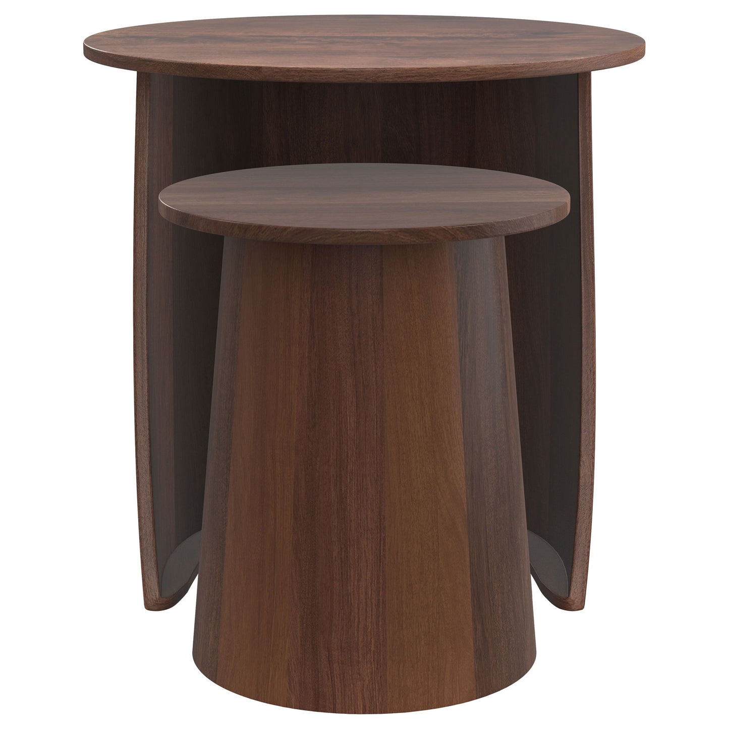 Lionett - 2 Piece Round Nesting Table Set And Round Design - Dark Brown