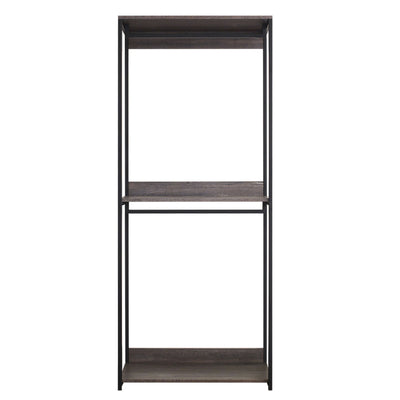 Monica - Walk-In Closet System, Modular Storage - Rustic