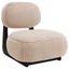 Phia - Upholstered Armless Chair With Oval Back - Camel