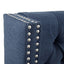 Transitional Upholstery Headboard With Tufted Buttons And Nailhead Trim