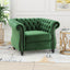 Nexuson - Upholstered Chesterfield Chair With Deep Tufted And Nailhead Trim