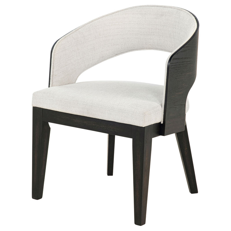 Bangor - Upholstered Dining Arm Chair (Set of 2) - Black / Cream