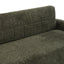 Modern Loveseat Sofa, 2 Seater With Square Arms For Living Room
