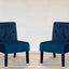 Reese - Living Room Armless Button Tufted Pattern Accent Chair (Set of 2)