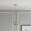 Trellis - 4 Lights Modern Gold Chandelier Vintage Pendant Fixture For Living Room - Clear / Gold