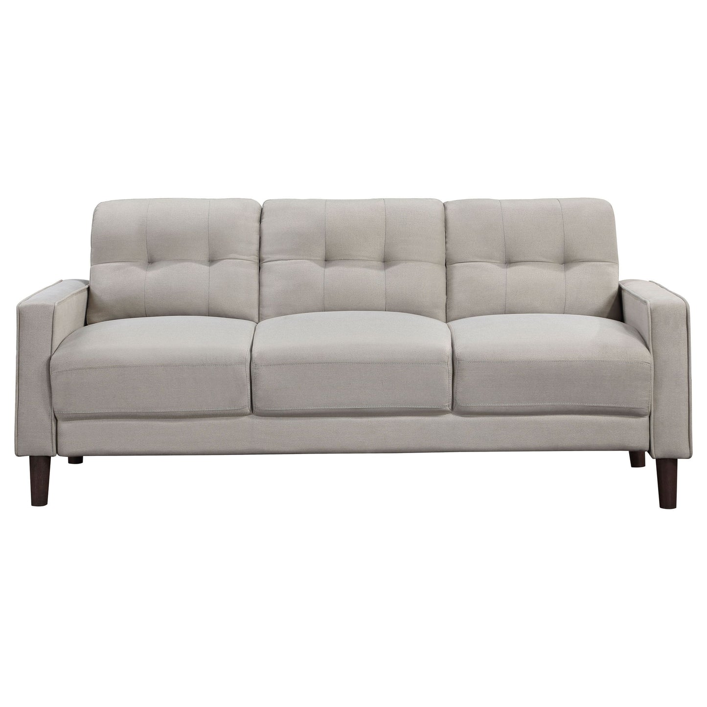 Harvey - 2 Piece Upholstered Tufted Sofa Set - Beige