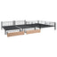 Triple Bunk Bed With Drawers, Multi-Functional Frame With Desks And Shelves In The Middle