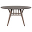 Shirley - 5 Piece Round Dining Table Set With Cushioned Chairs - Dark Walnut