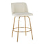 Toriano - Contemporary, Fixed Height Counter Stool With Swivel With Round Footrest (Set of 2)