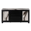 Stacey - Buffet With Storage Drawers And Marble Detailing - Black / Marble