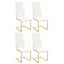 Whittingham - Dining Side Chair (Set of 4) - White / Gold