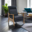 Asher - Modern Push Back Recliner With Wood Arms
