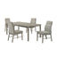 Lennox - 5 Piece Dining Room Set (Dining Table With 4 Chairs) - Gray / Silver