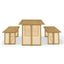 Dining Set, 1 Table & 2 Benches
