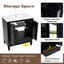 Vintage Style 30" Bathroom Vanity With Sink, Multi Functional Storage, Soft Closing Door - Black