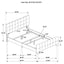 Queen Panel Bed Tufted Upholstered With Tapered Legs - Beige