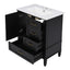30" Bathroom Vanity With Sink, 3 Drawers, Adjustable Feet