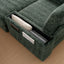 Oversized Chaise Lounge Indoor Rabbit Fur Sofa Bed With Storage Ottoman And Armrests Cup Holders With Deep Seat