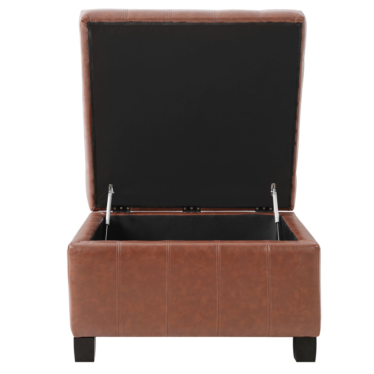 Square Tufted Indoor Ottoman With Lift-Top Storage