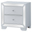 Contemporary Nightstand - Silver Champagne - Particle Board