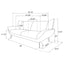 Logan - Flared Arm Loveseat Lounge Sofa - Teal Blue