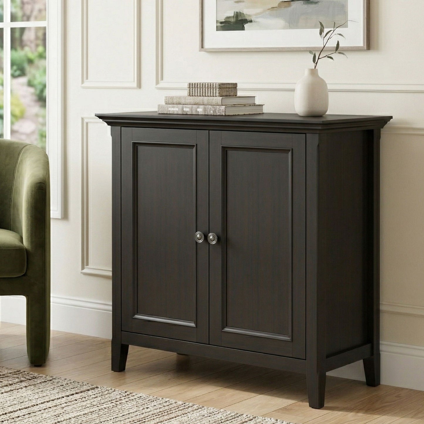 Amherst - 2 Door Storage Cabinet & Adjustable Shelving - Brown