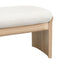 Footstool With Soft Cushion For Living Room - Beige / Natural
