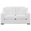 Chelan - 2 Piece Upholstered Sloped Arm Sofa Set - White