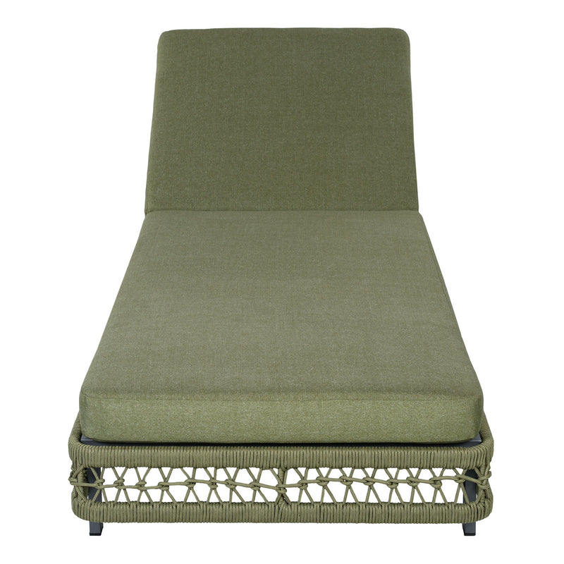 Outdoor Chaise Lounge & Wheels, 5 Position Adjustable Backrest
