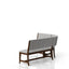 Curved Dining Bench Upholstered Curved Bench - Beige
