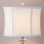Diamond - Torch Contemporary Crystal Table Lamp (Set of 2) - Clear / Off White / Polished Nickel