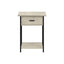 Contemporary 2 Tier Accent Table With Storage Drawer