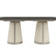 Kasa - Sintered Stone Top Dining Table - Stone Gray / Champagne