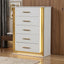 Obsession - 5 Drawer Chest - White