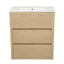 Freestanding Bathroom Vanity With Ceramic Sink, 2 Full Extension Drawers
