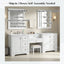 Double Sink Bathroom Vanity With Countertop, 2 Ceramic Sinks, 6 Drawers, Soft Close Design